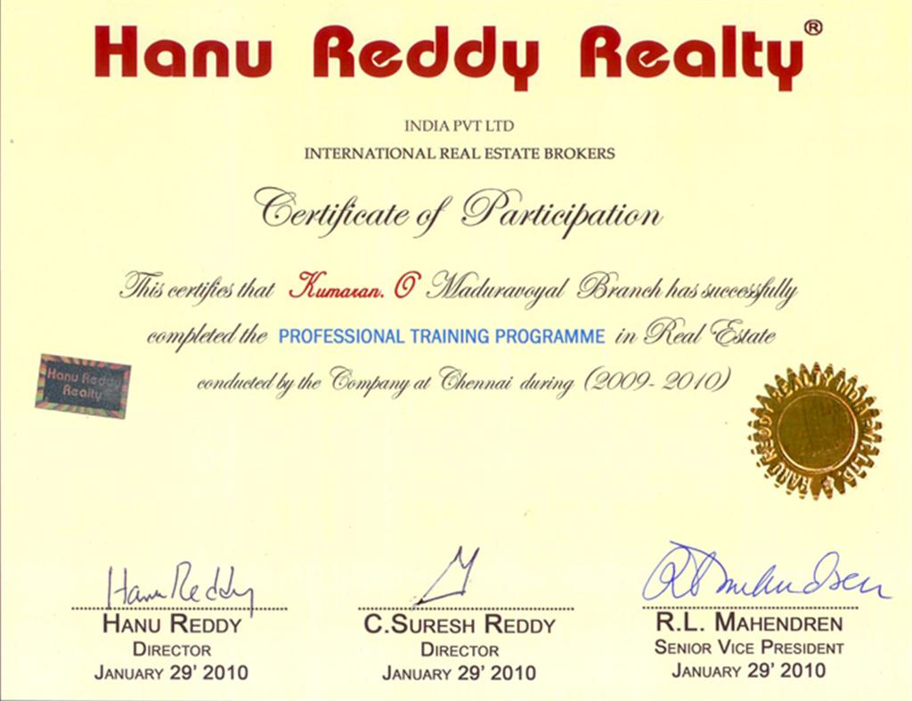 Certificates