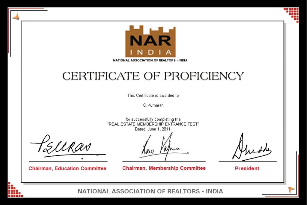 Certificates