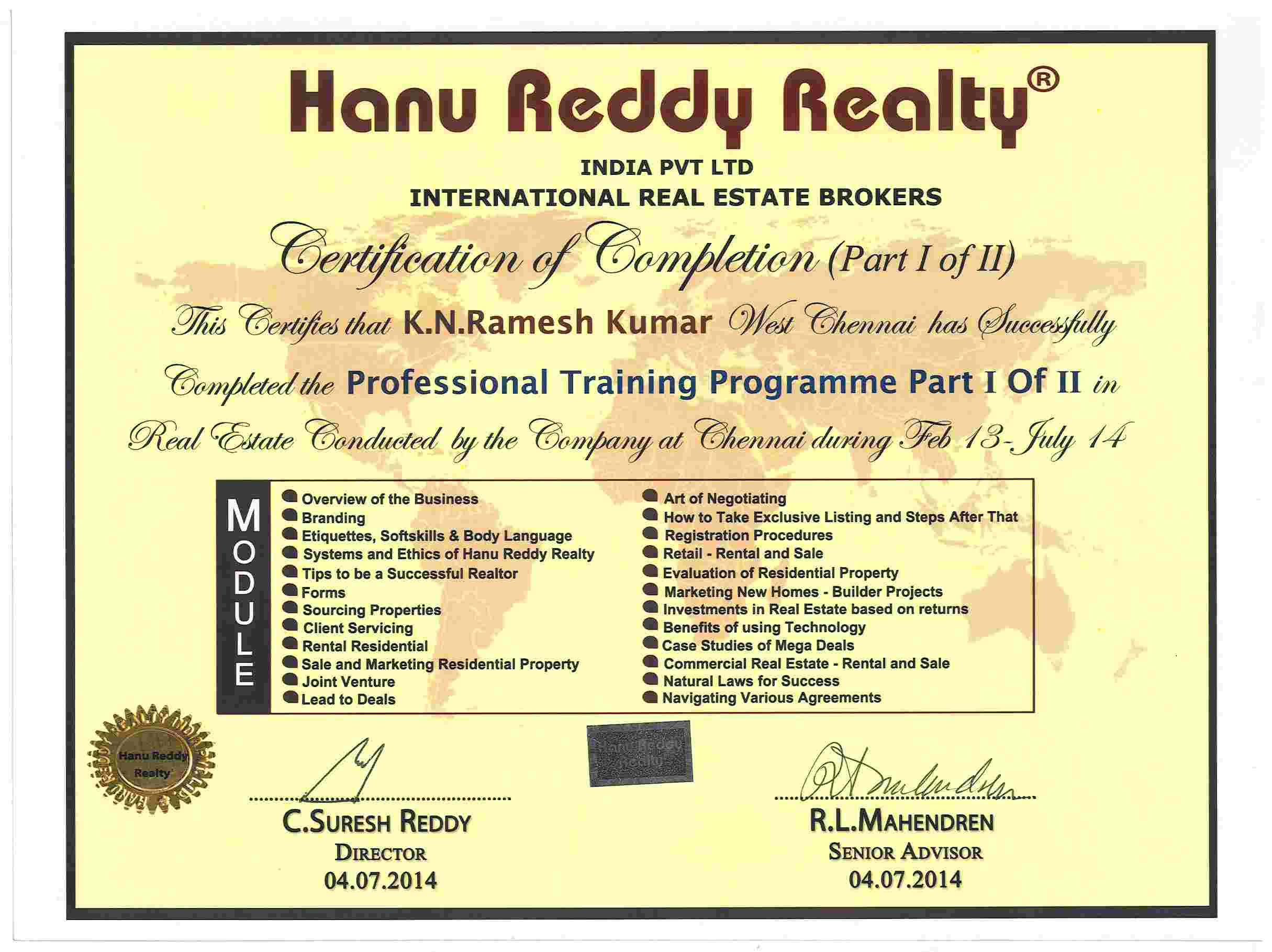 Certificates