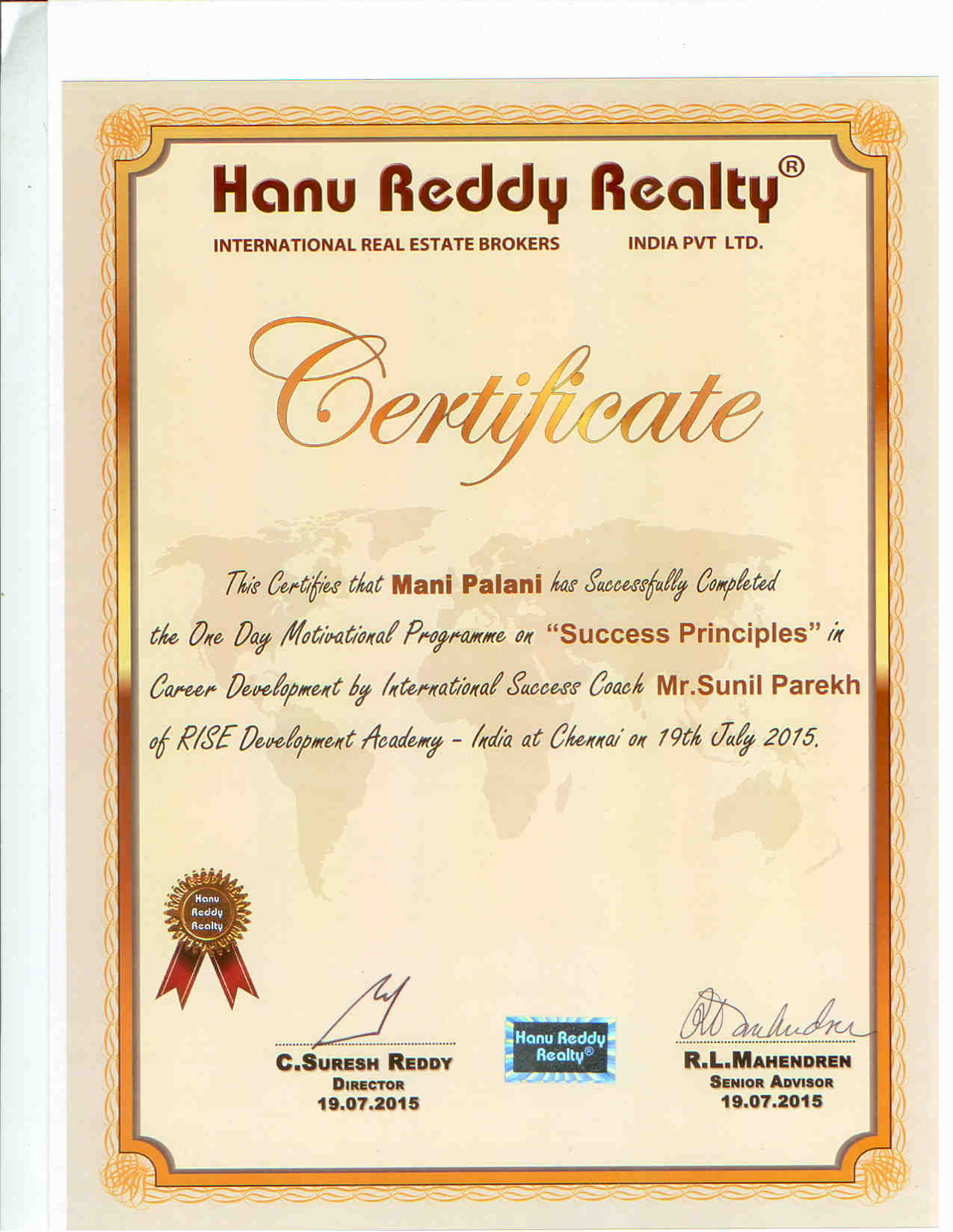 Certificates