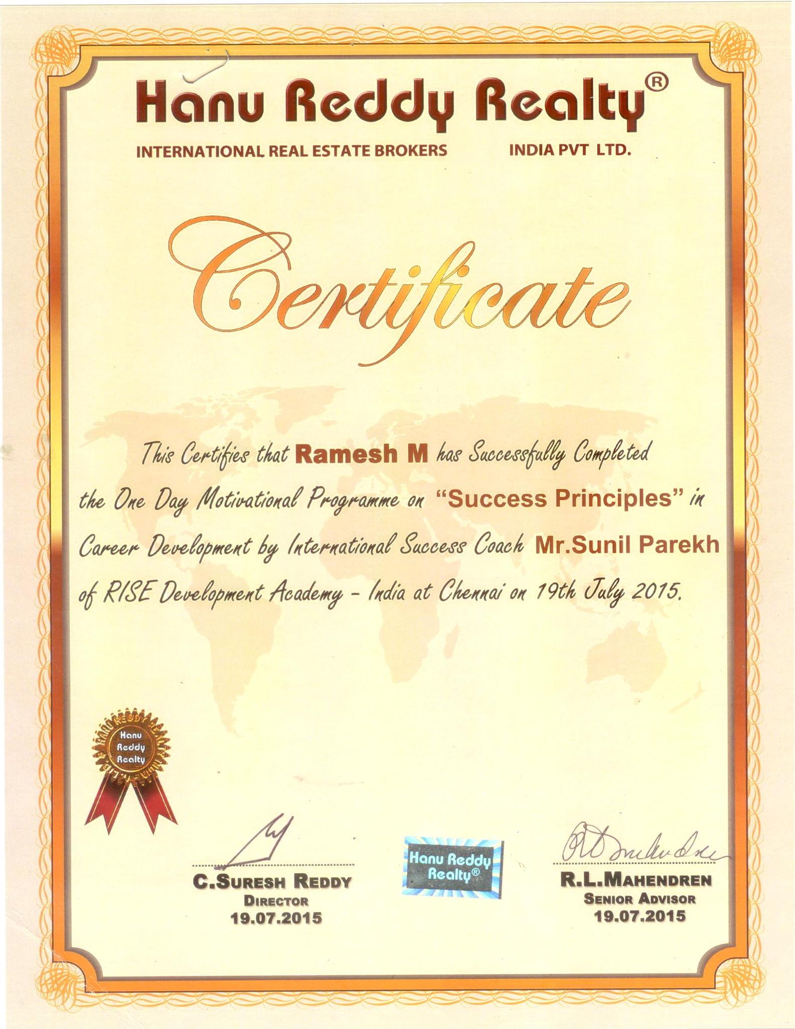 Certificates