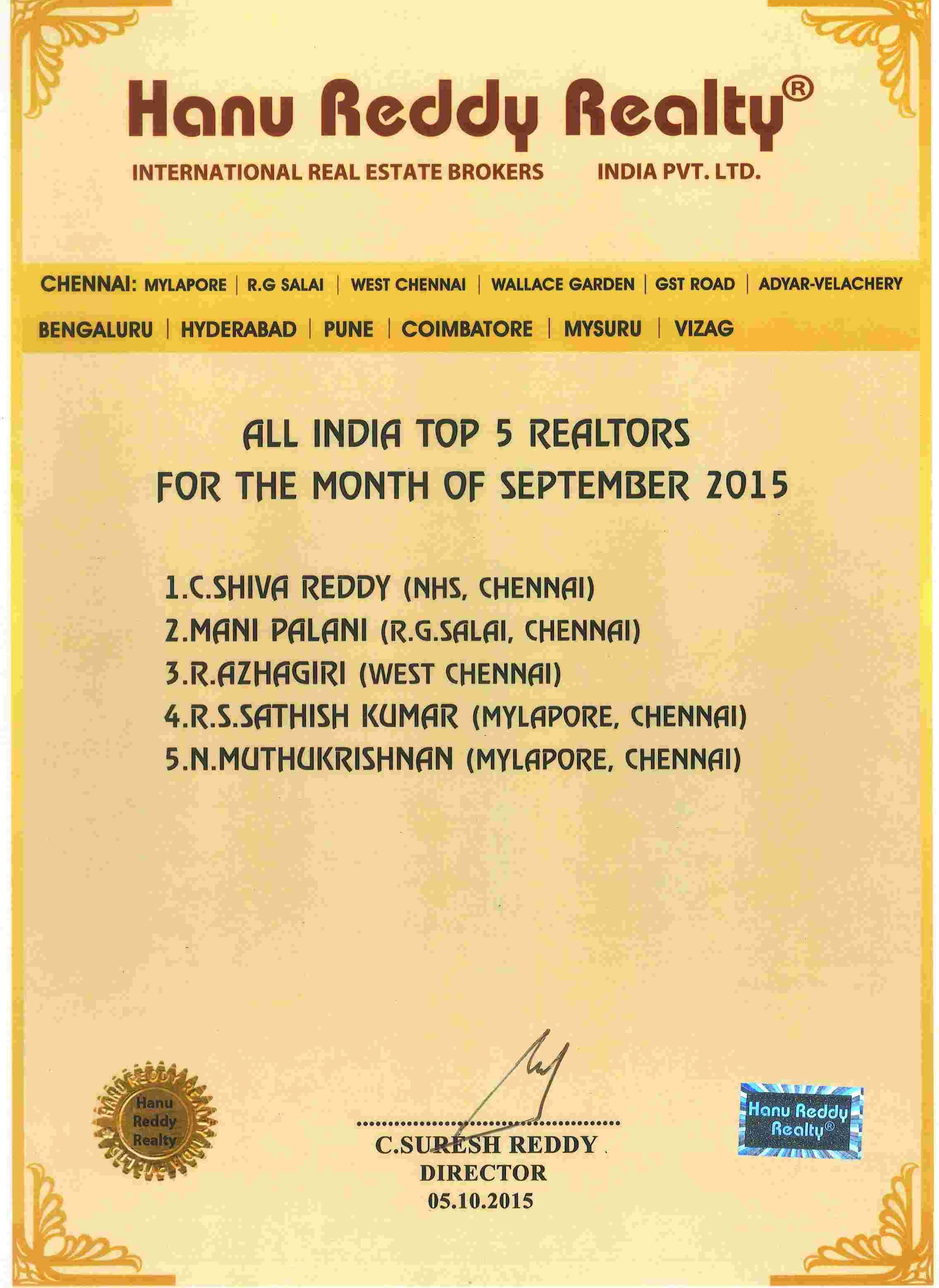 Certificates