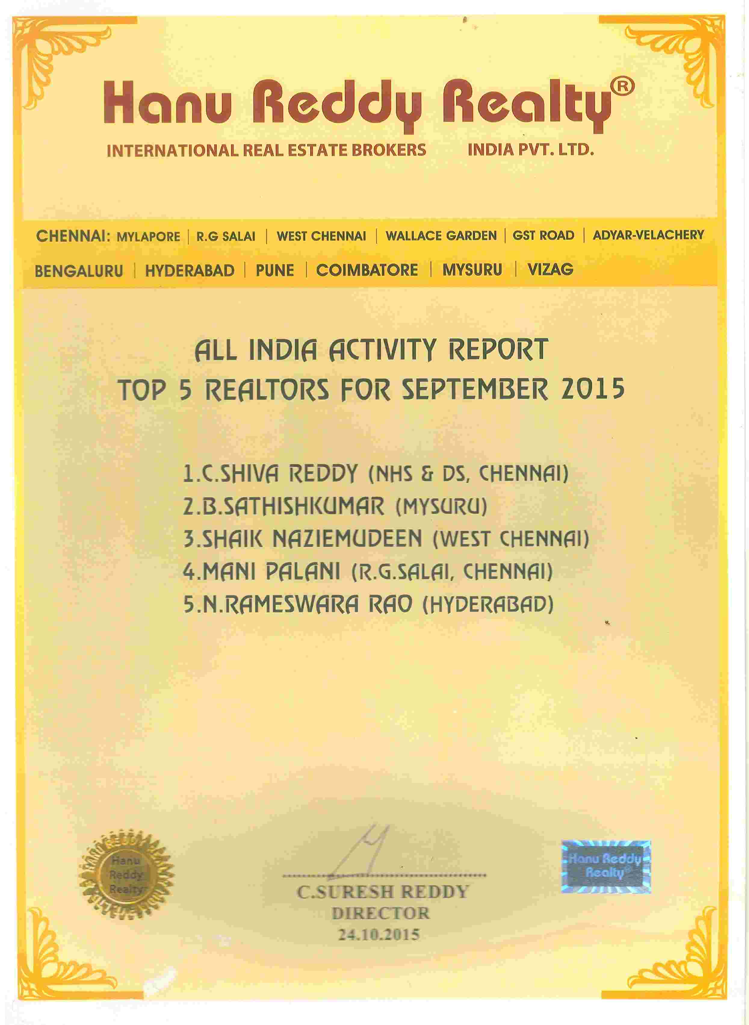 Certificates