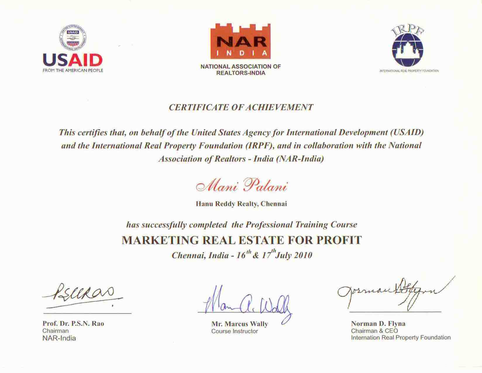 Certificates