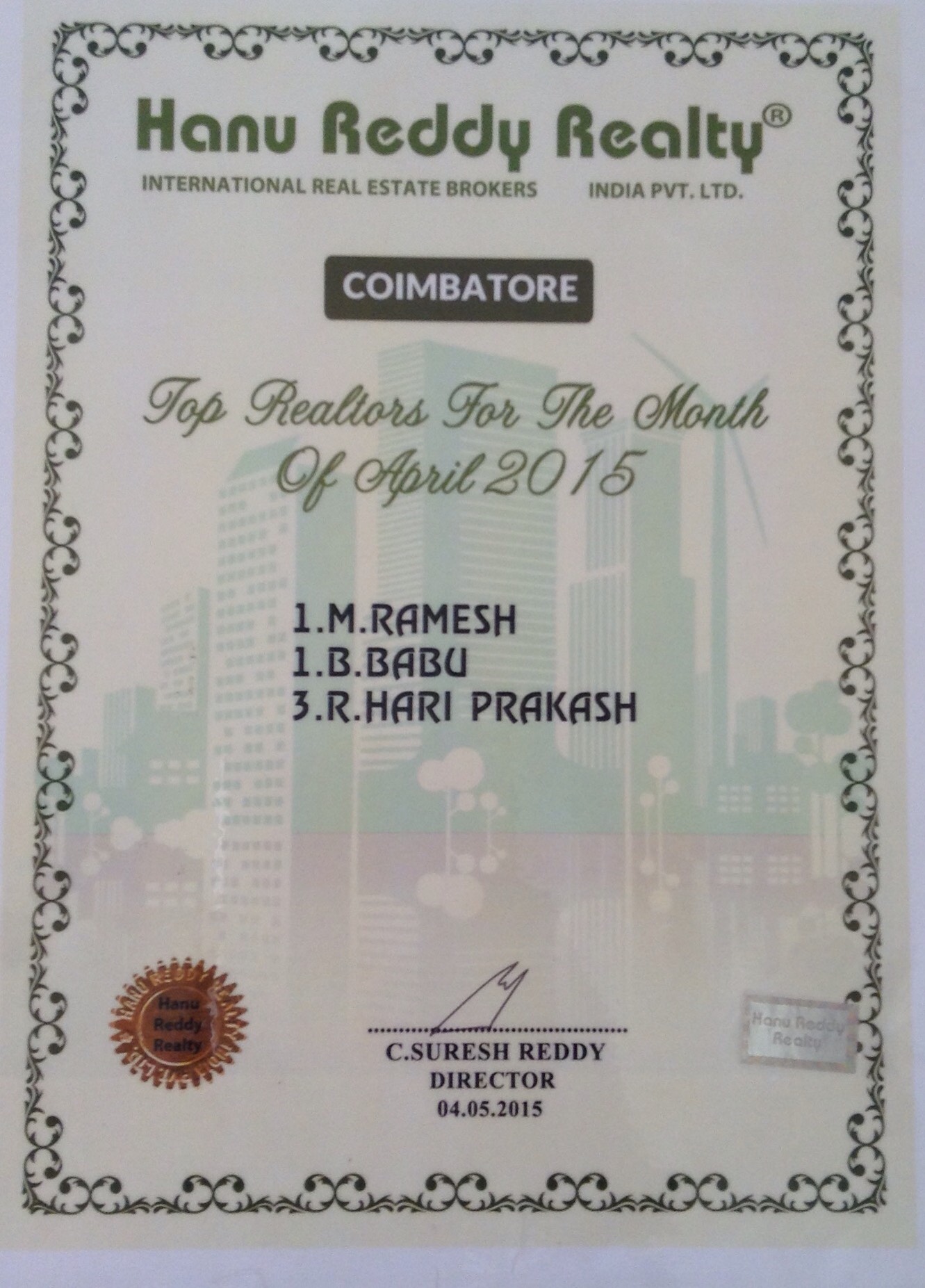 Certificates
