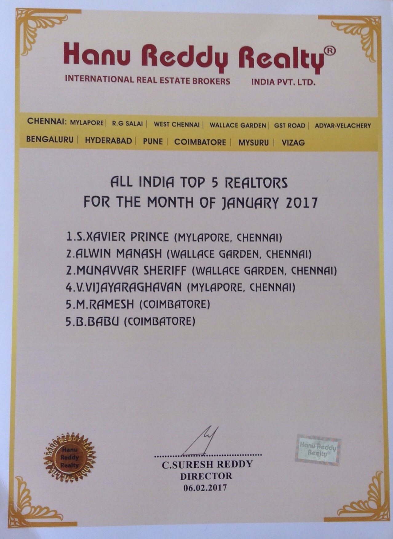 Certificates