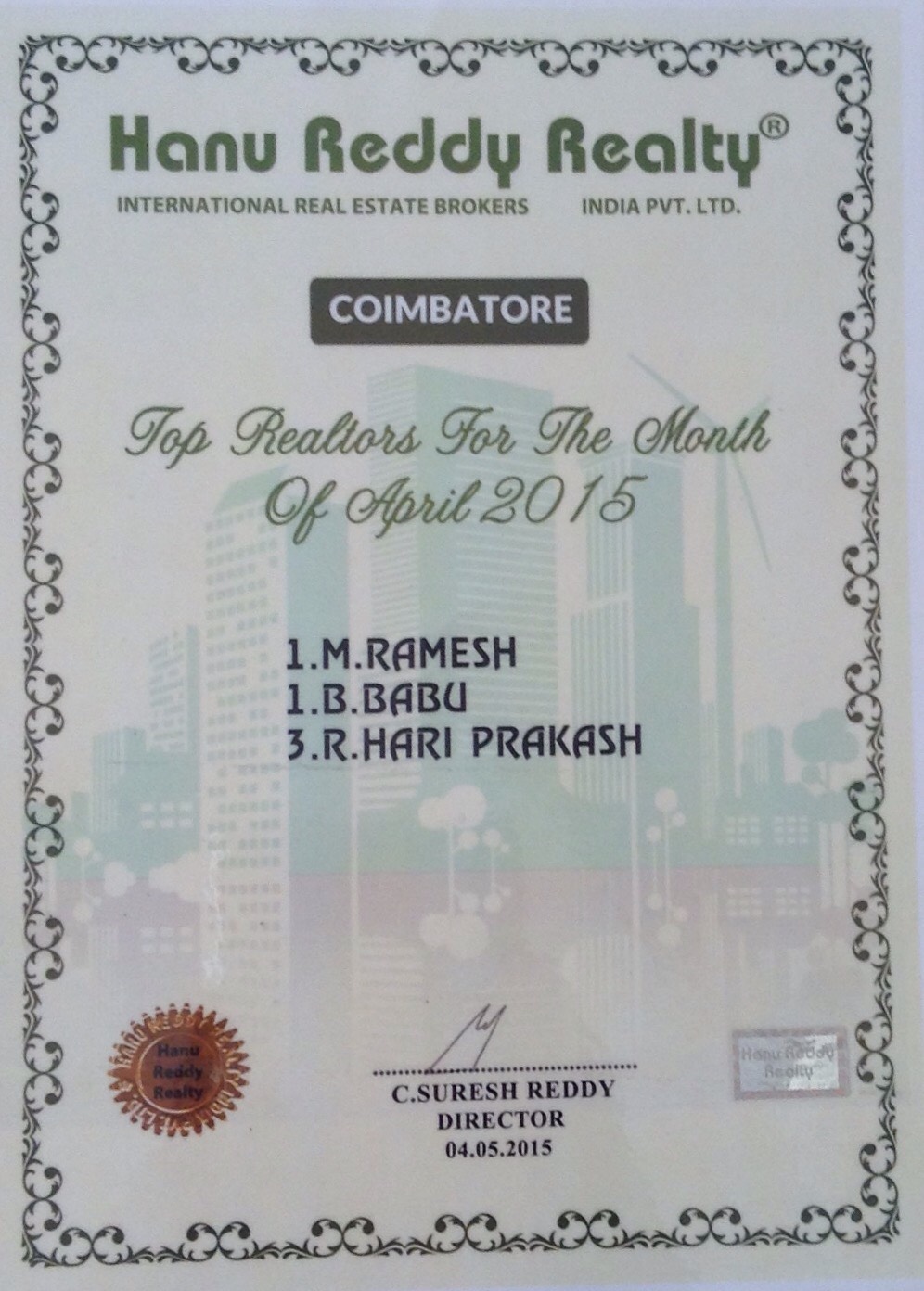 Certificates