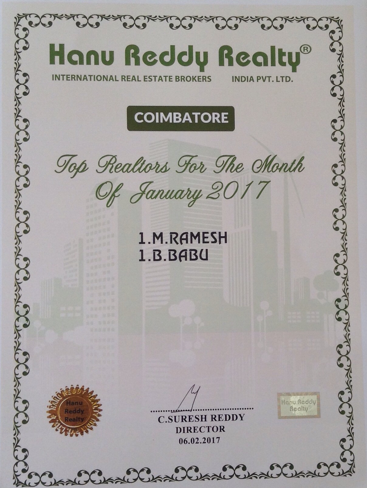 Certificates