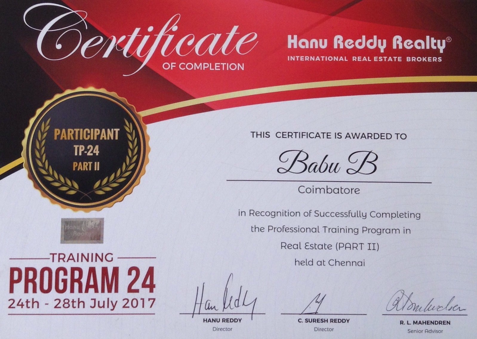 Certificates