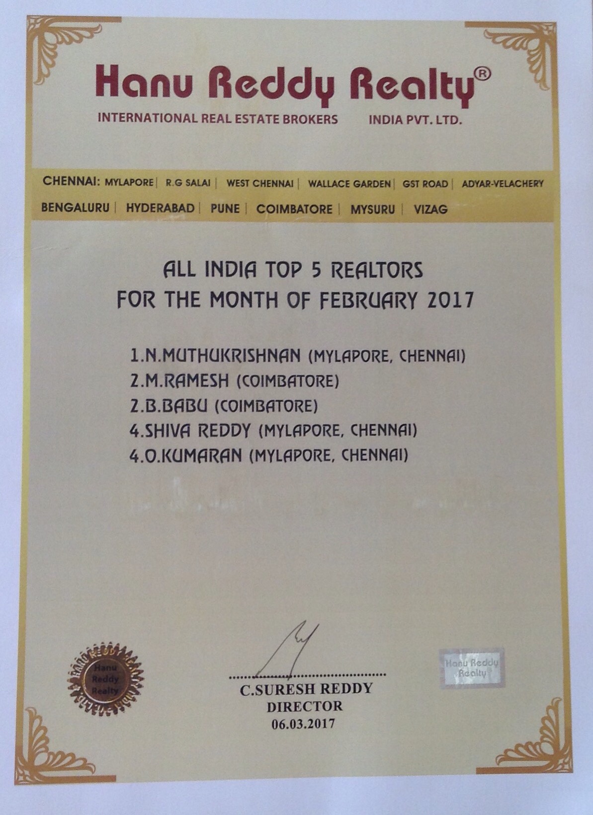 Certificates