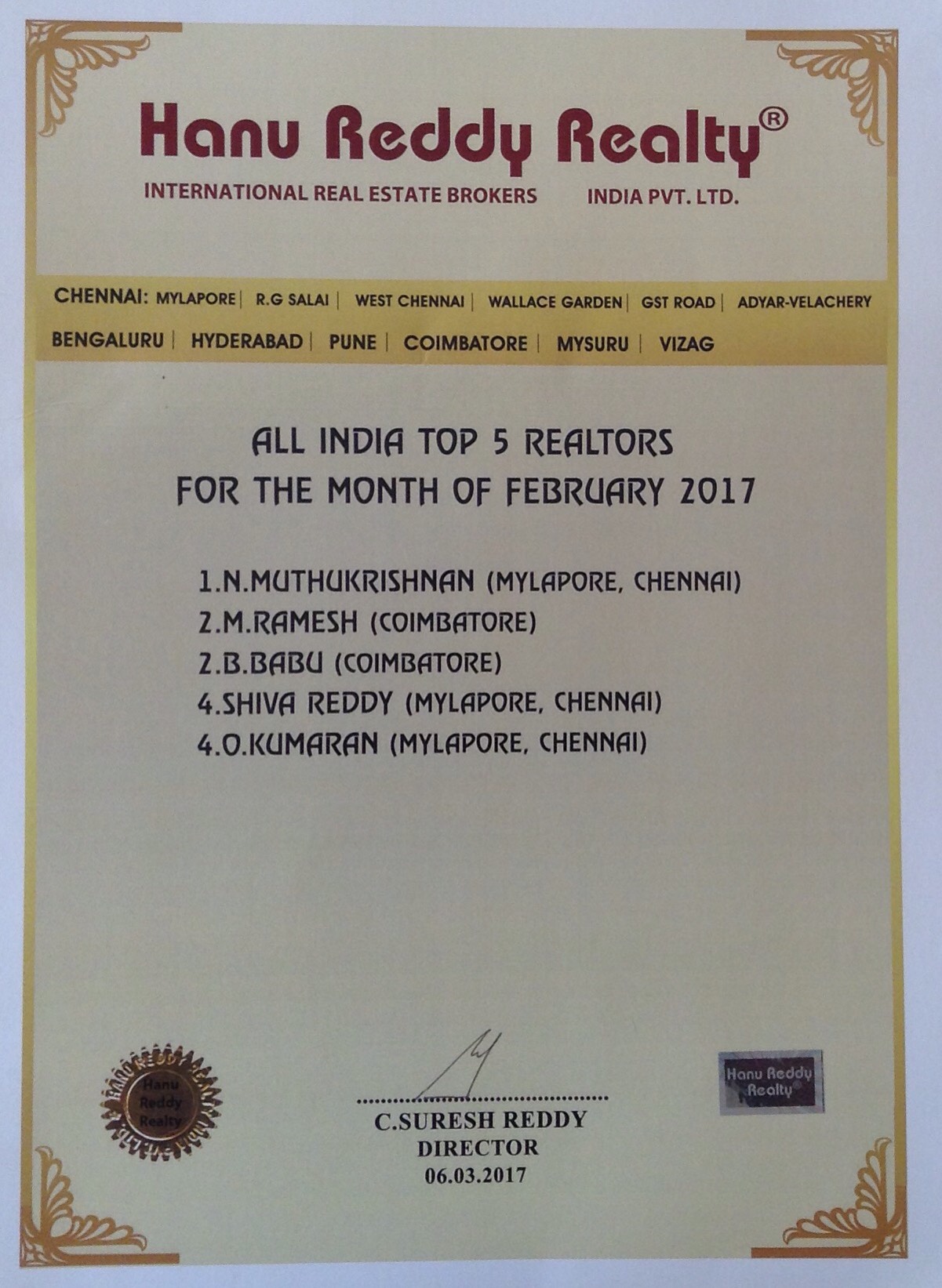 Certificates
