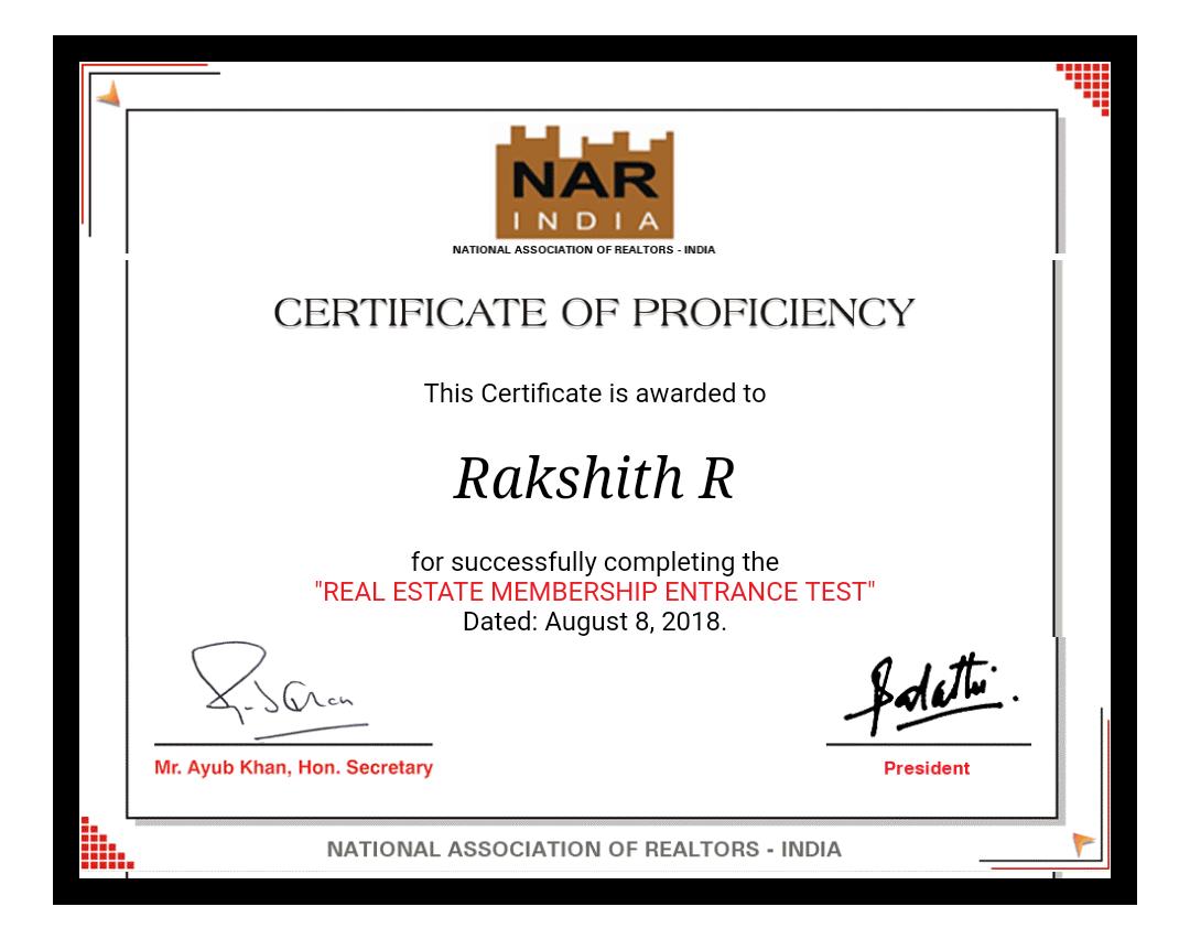 Certificates