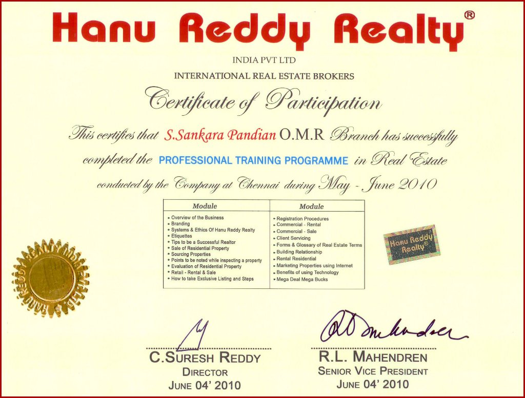 Certificates