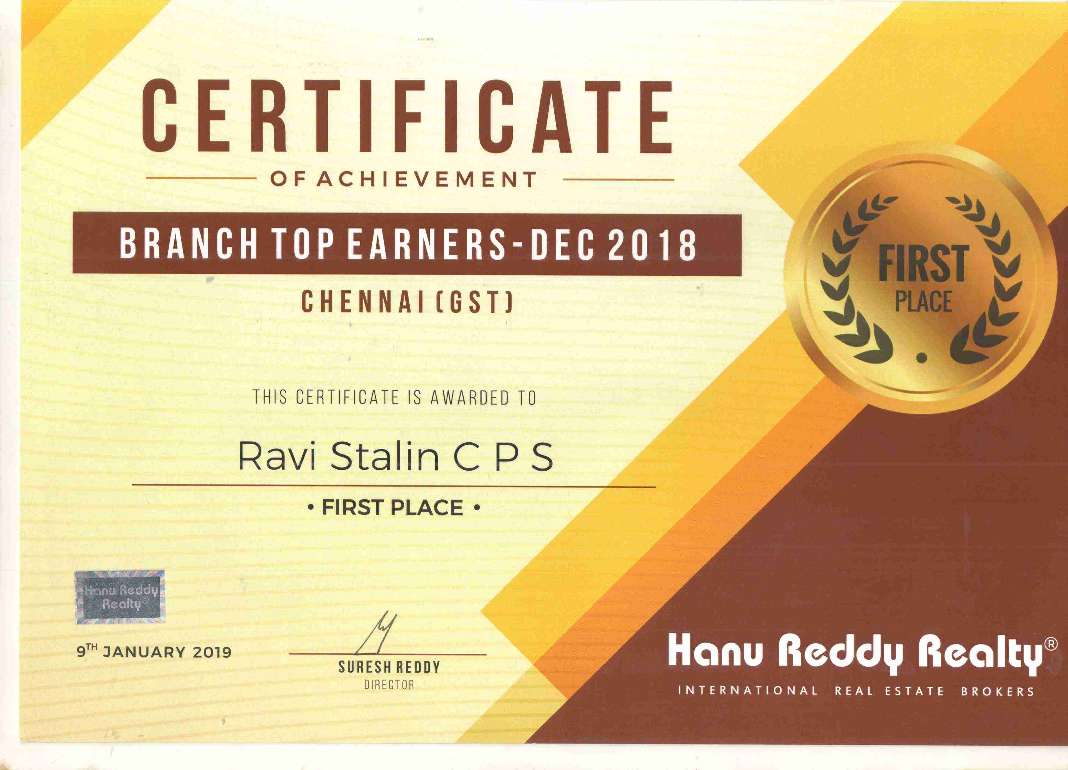 Certificates