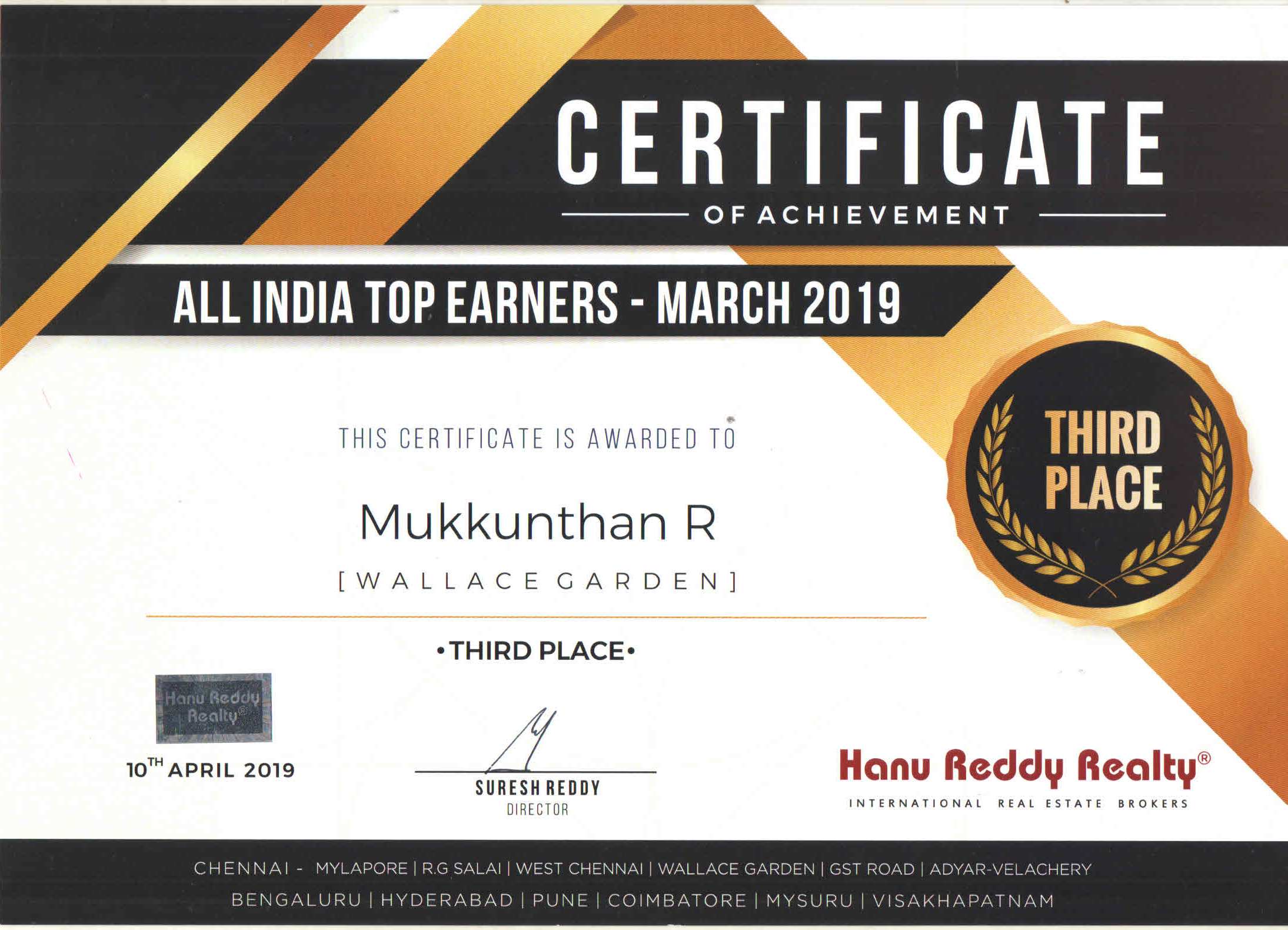 Certificates