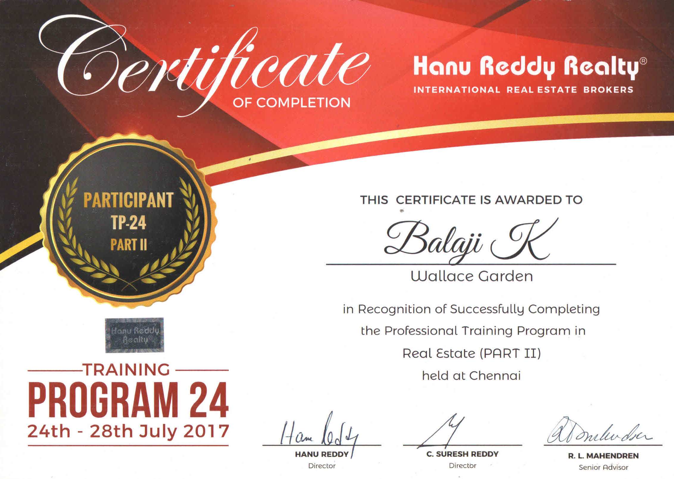 Certificates