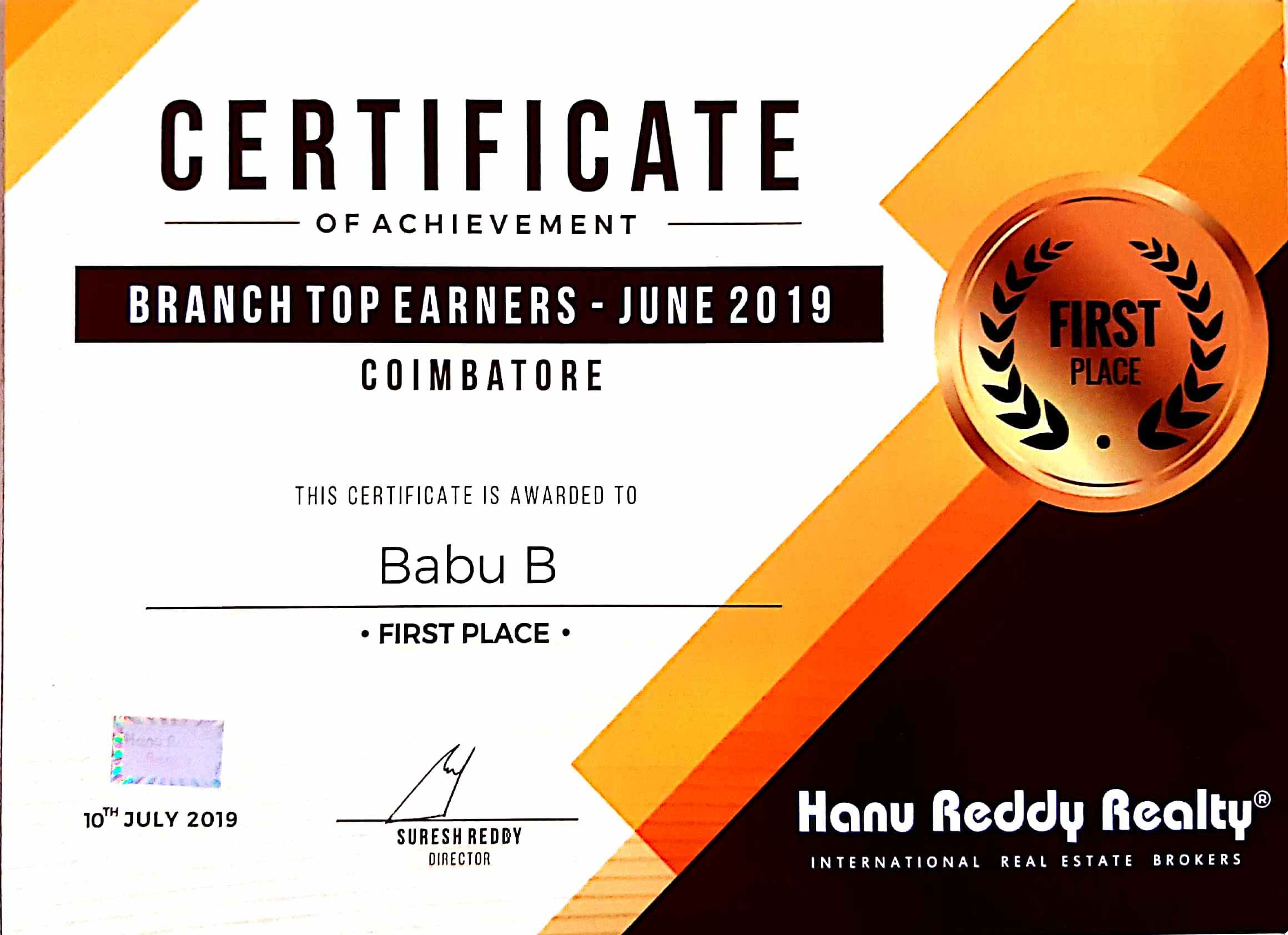 Certificates