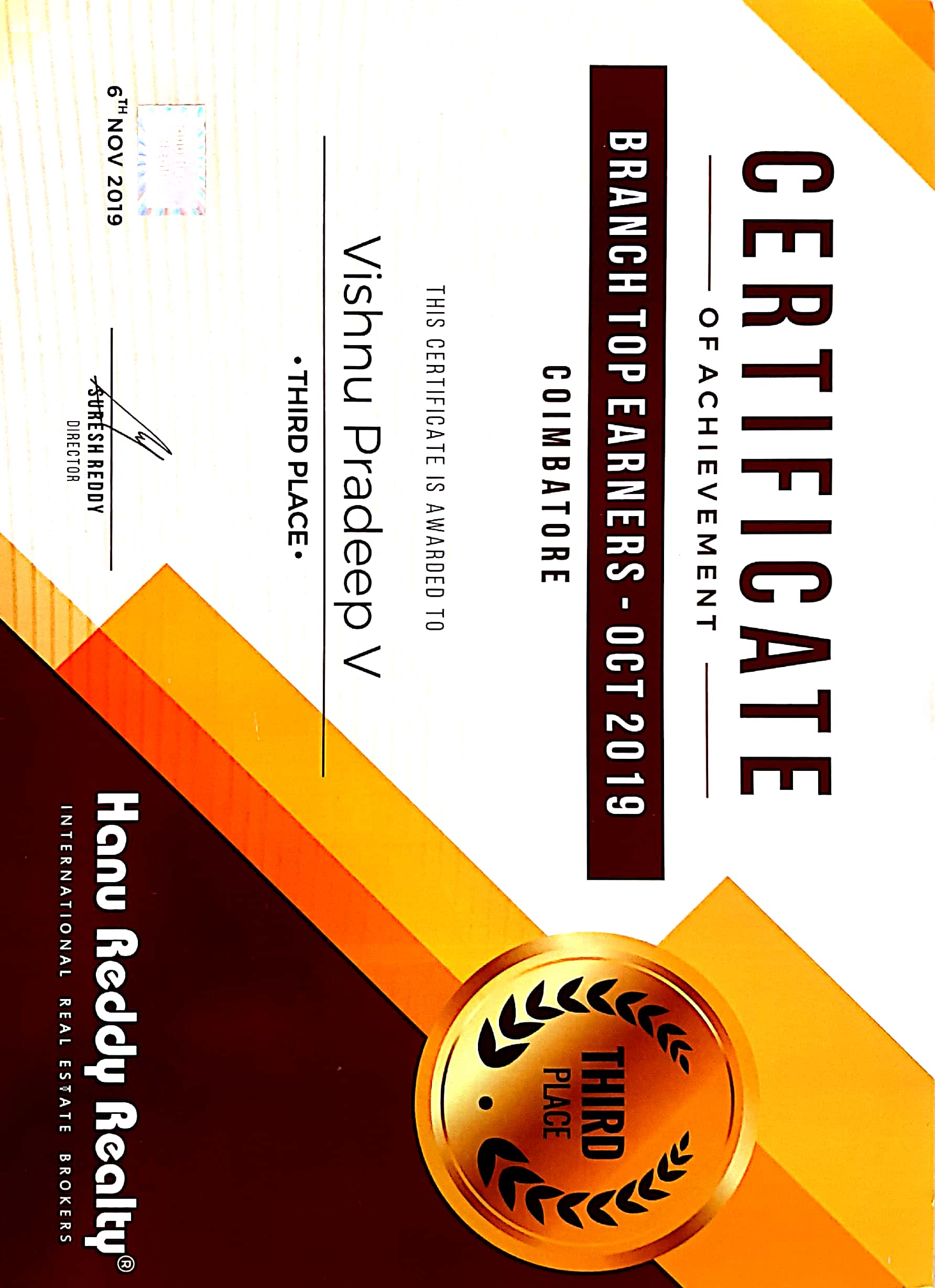 Certificates