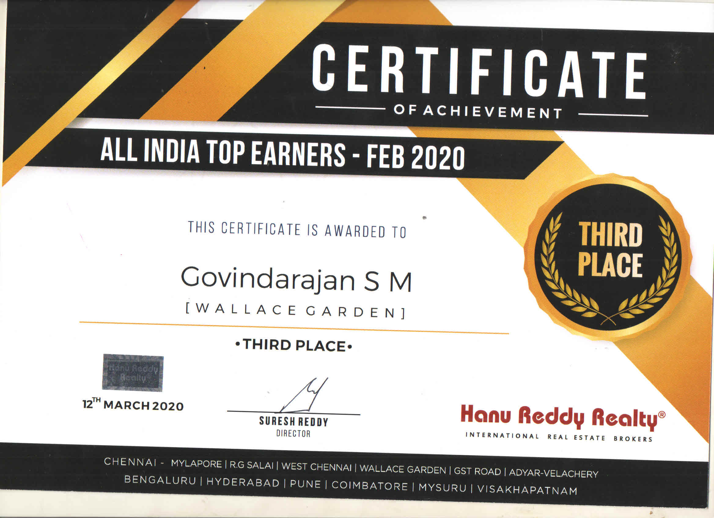 Certificates