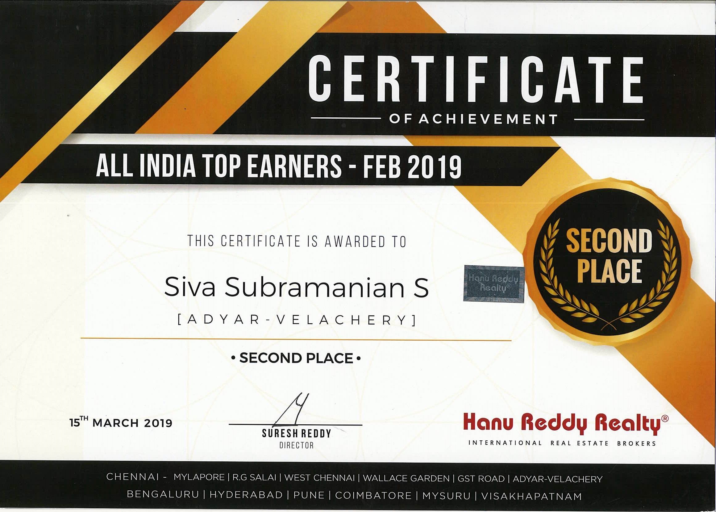 Certificates
