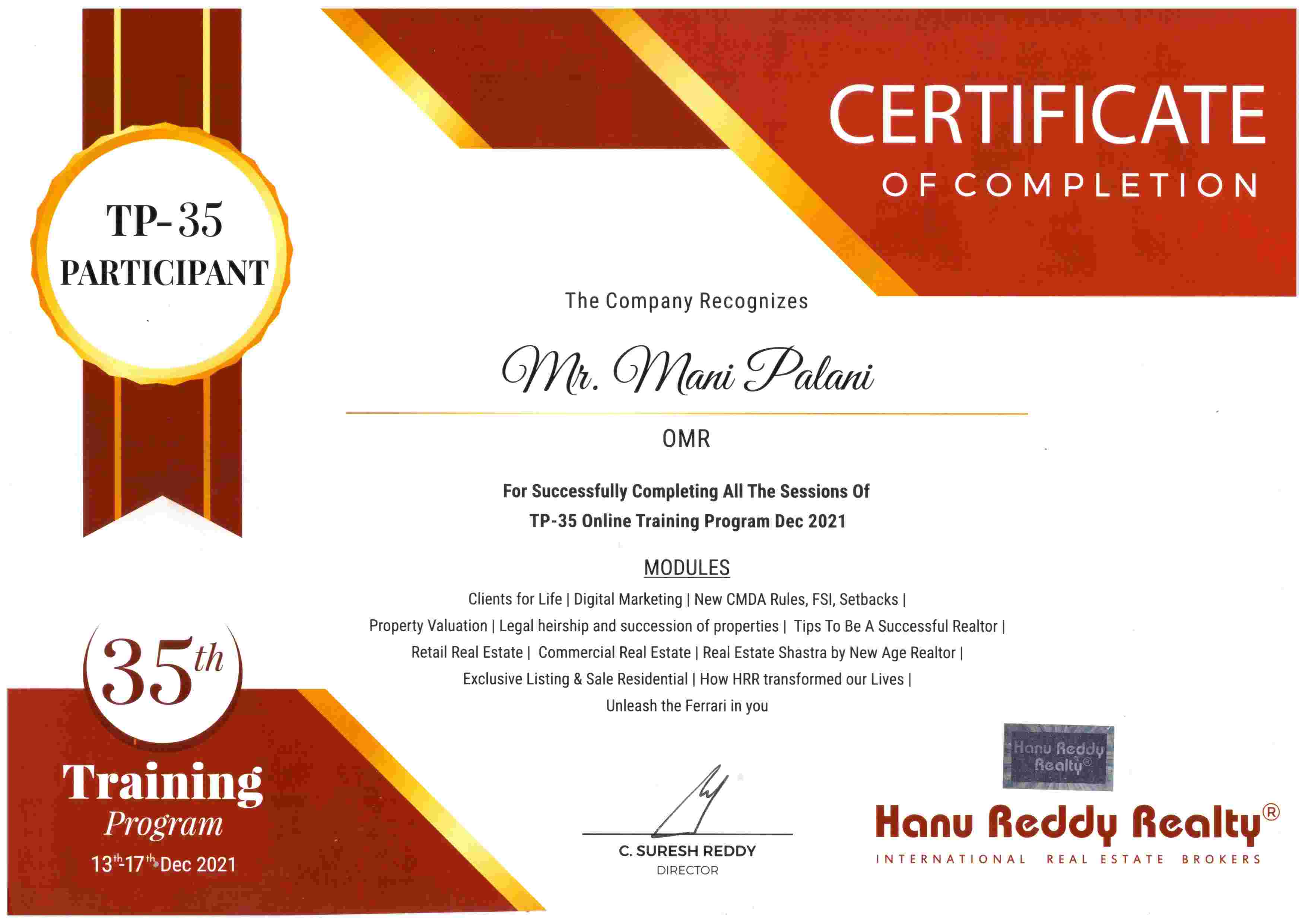 Certificates