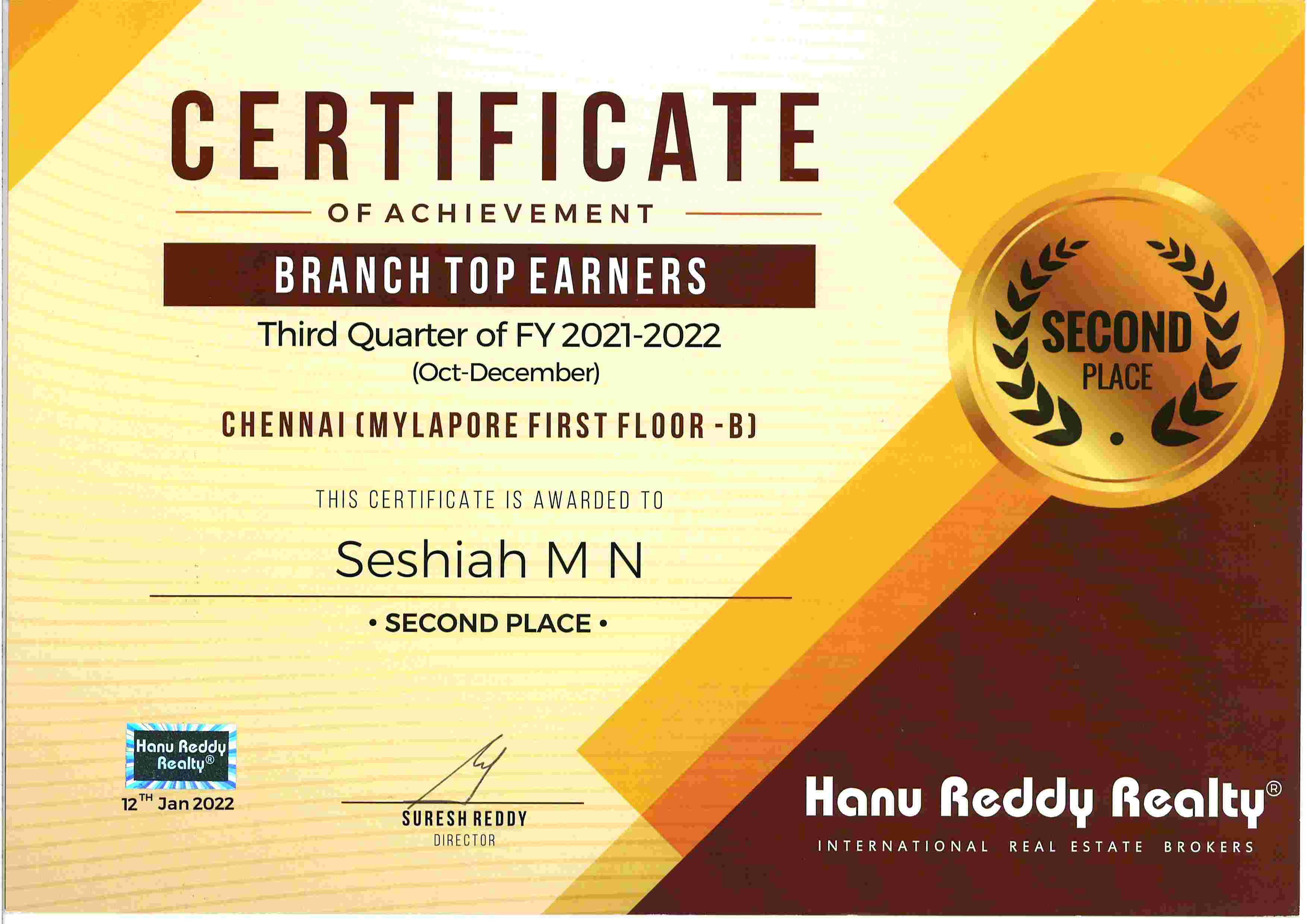 Certificates