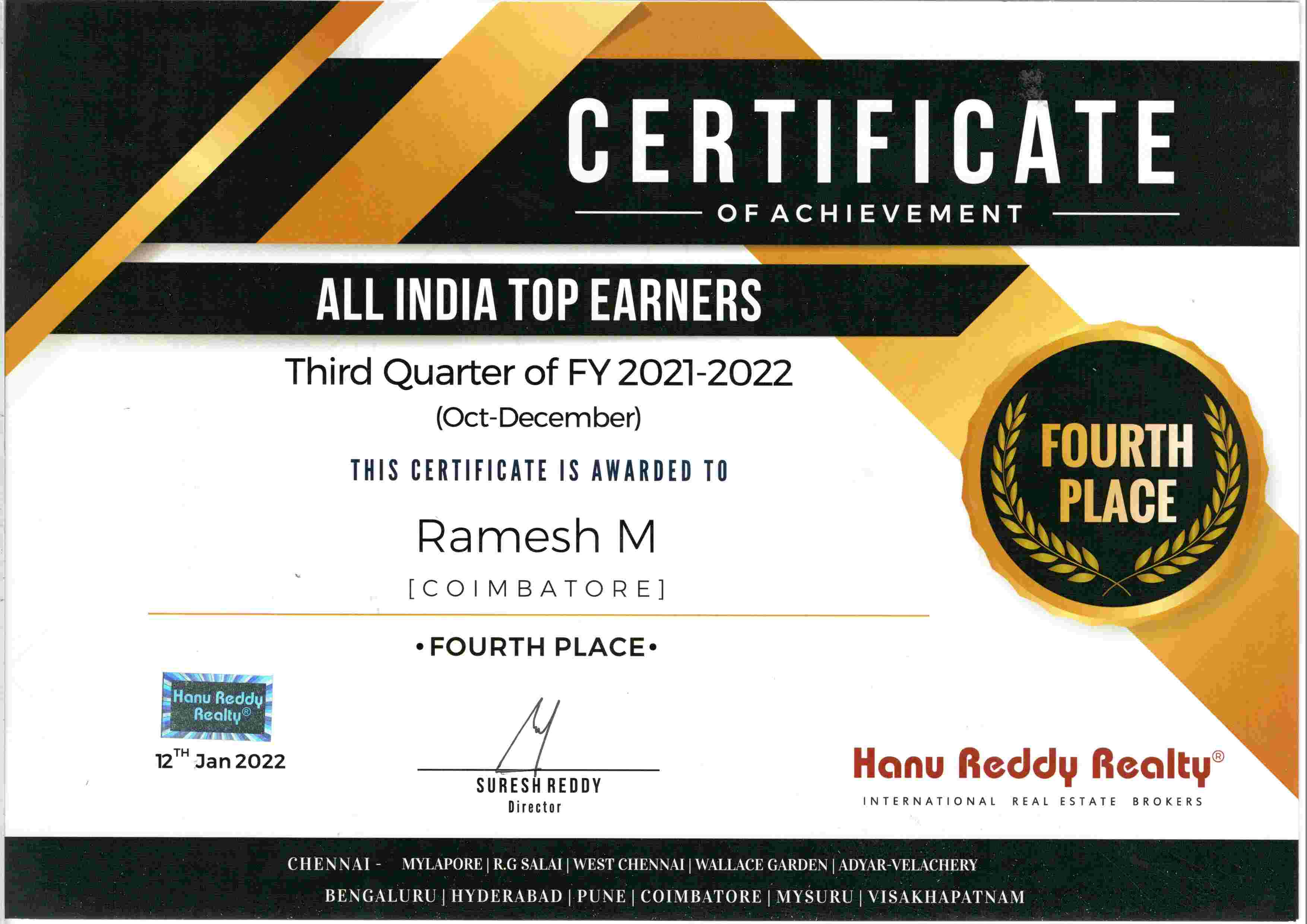 Certificates