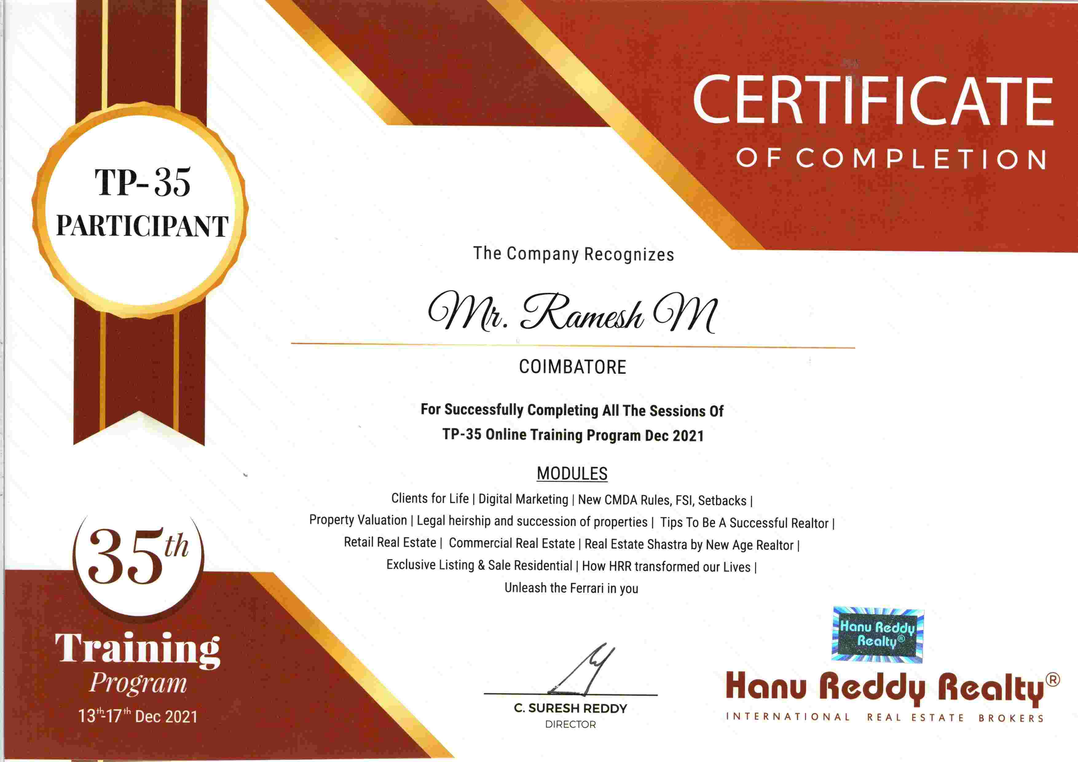Certificates