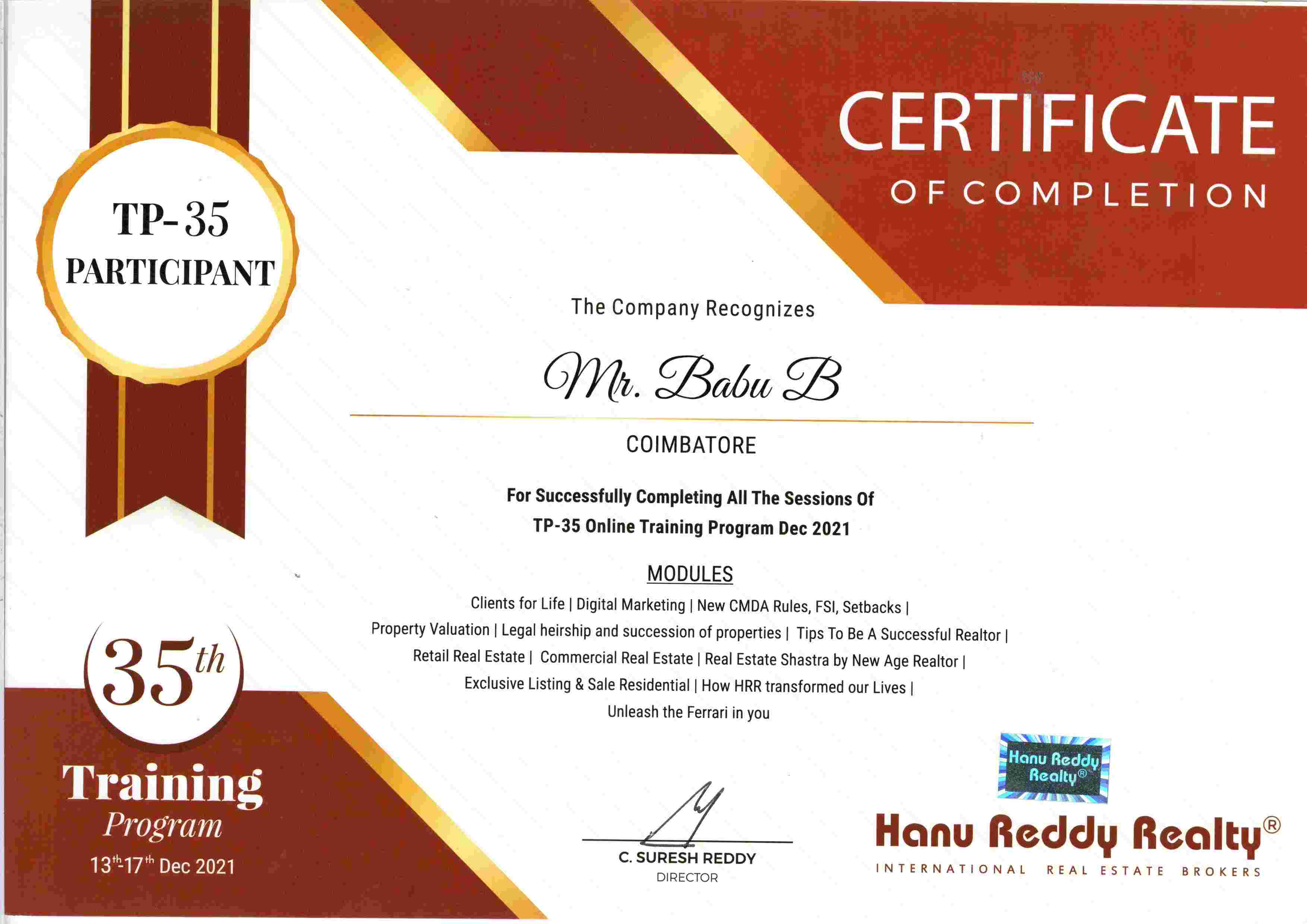 Certificates