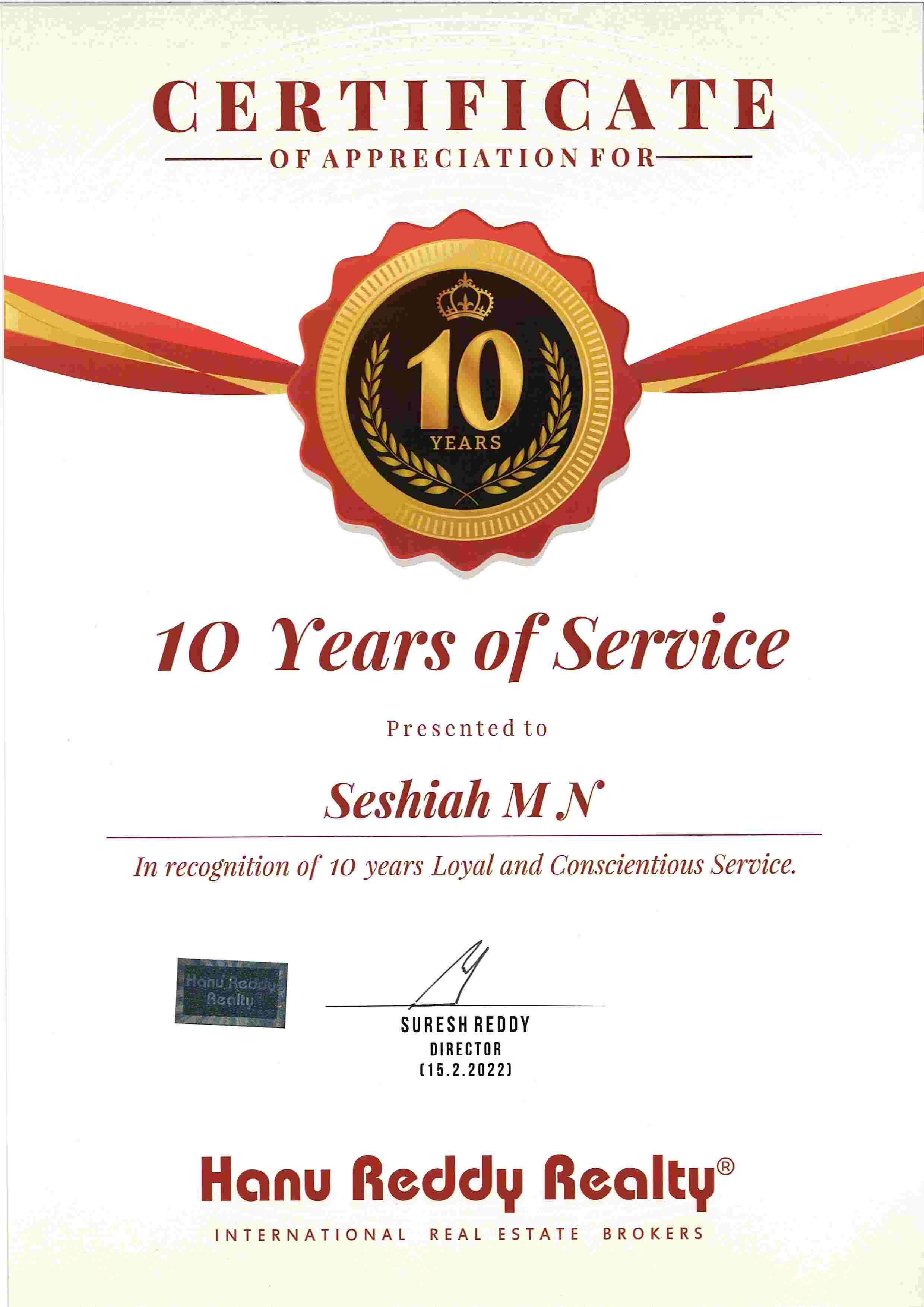 Certificates