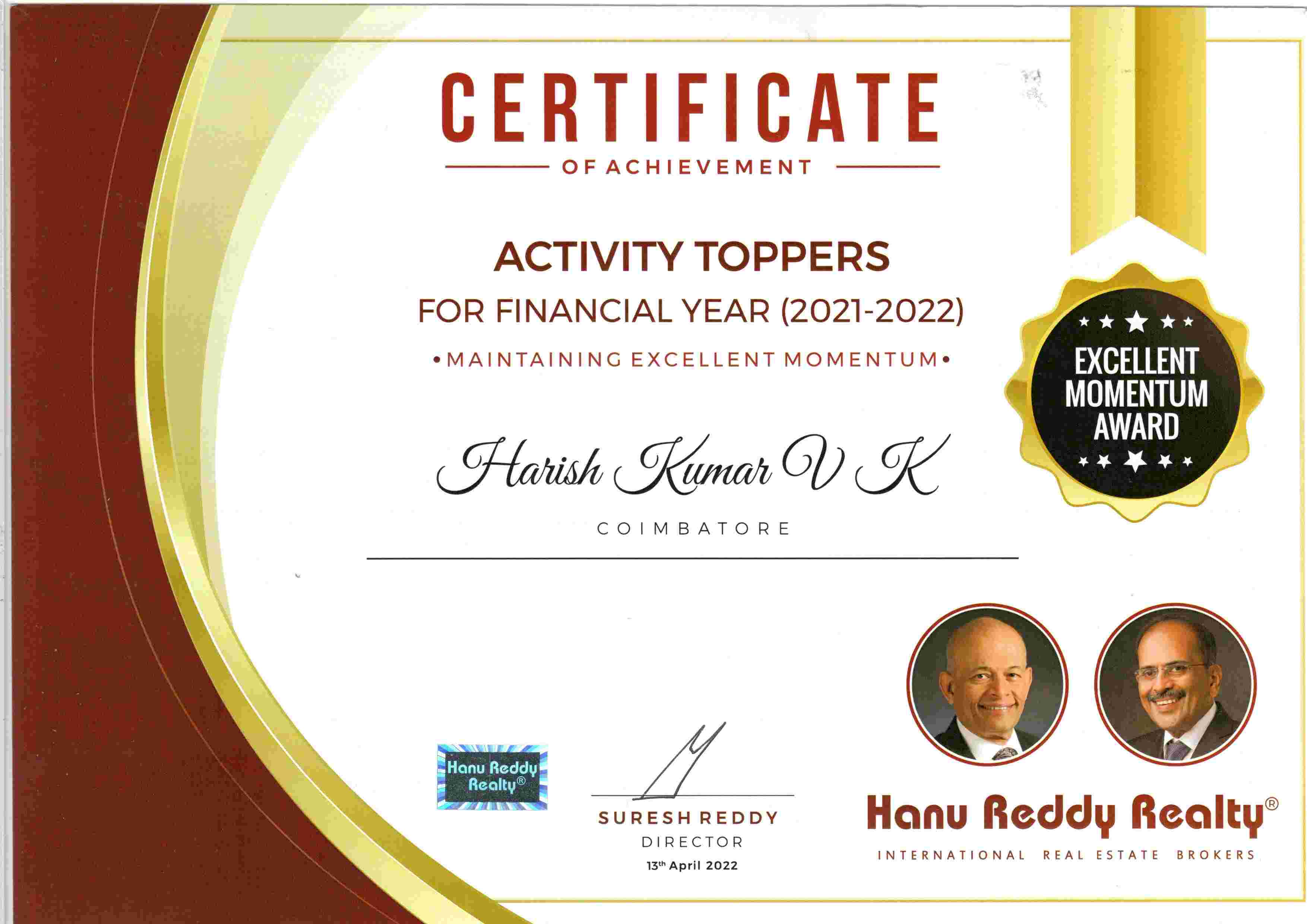 Certificates