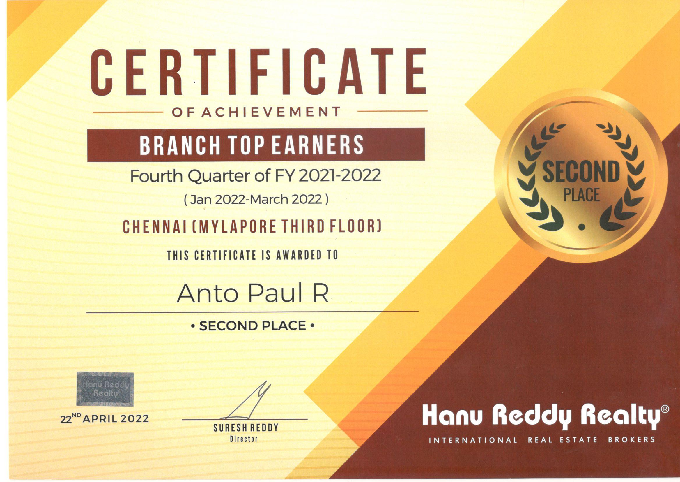 Certificates