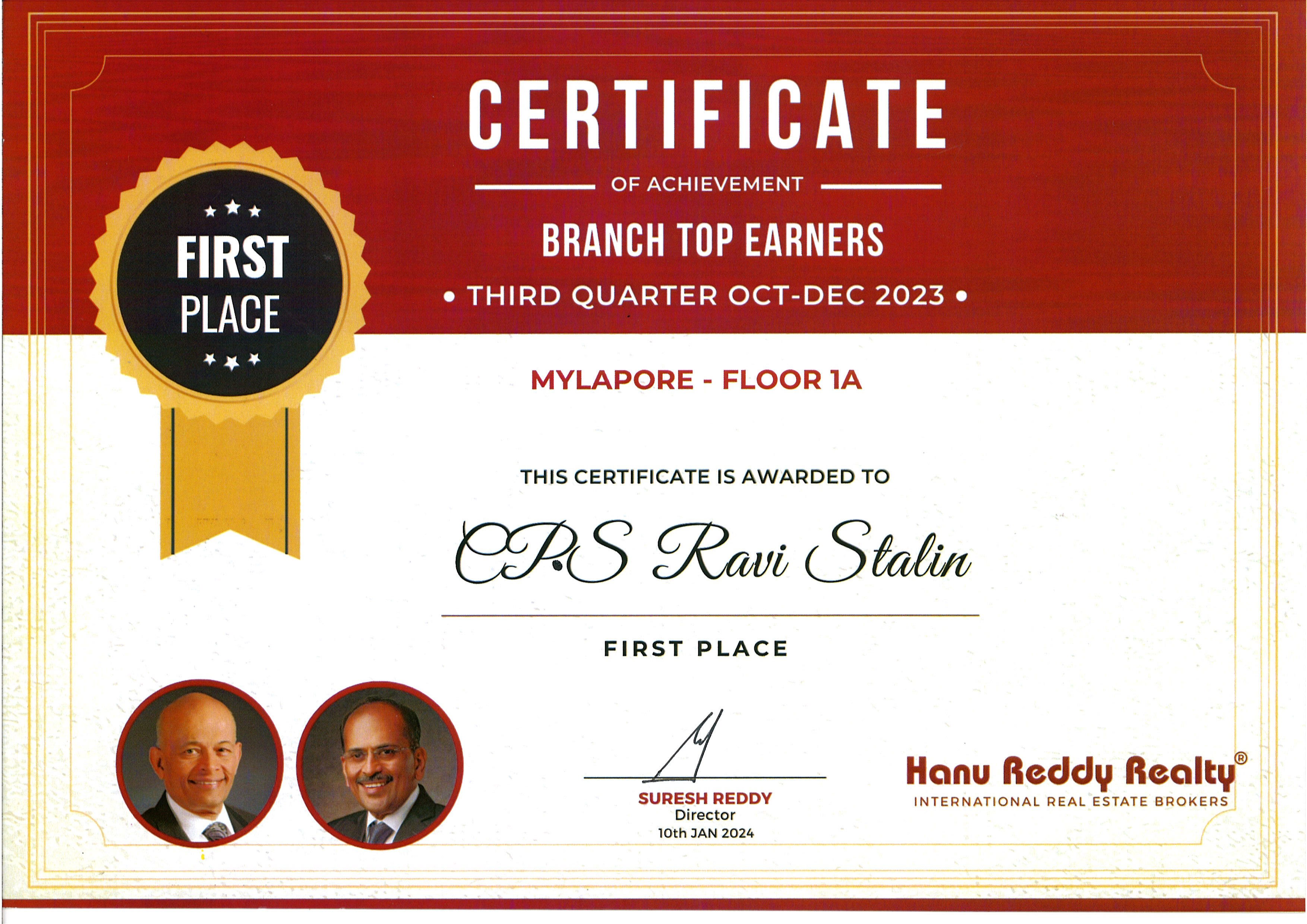 Certificates