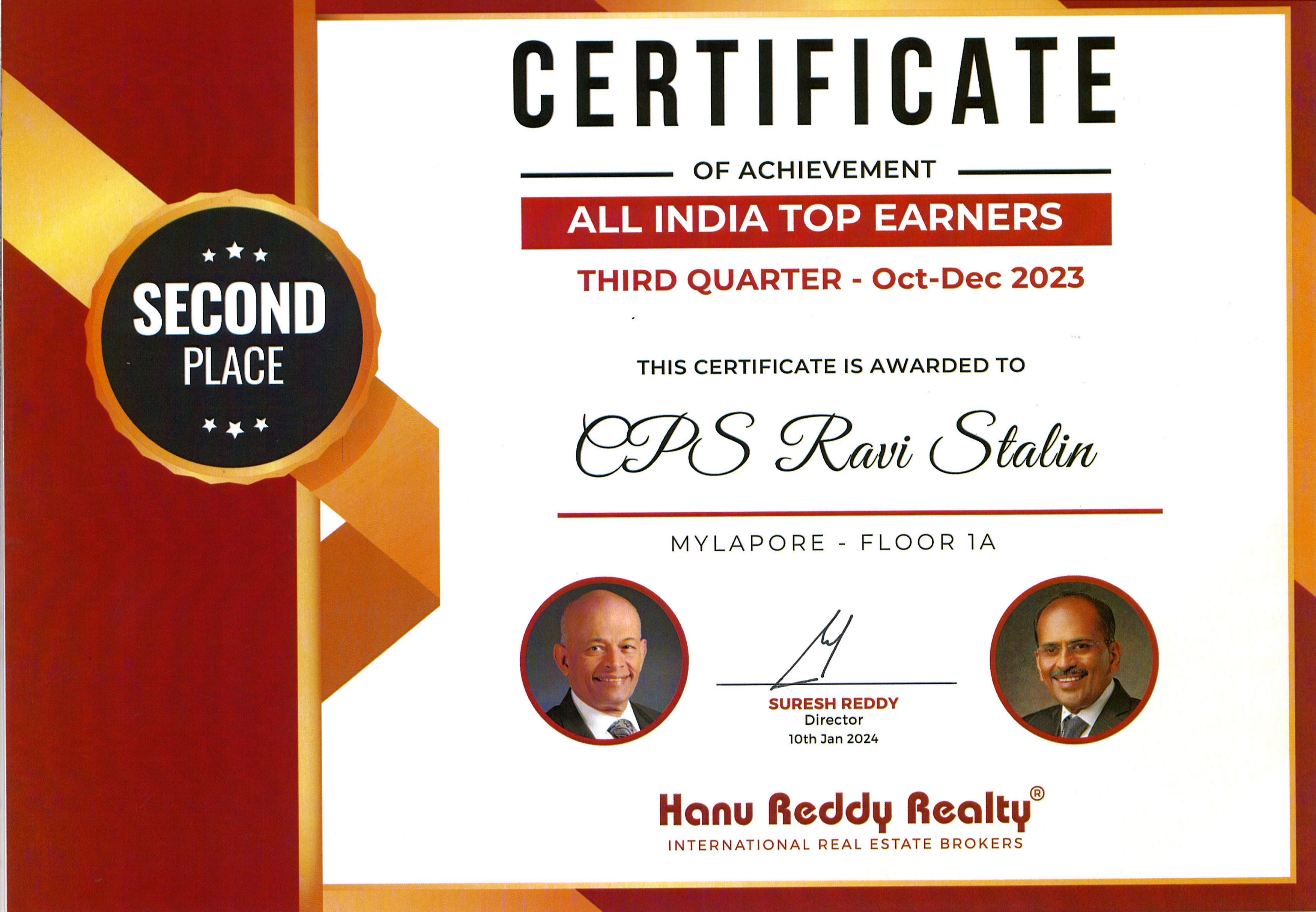 Certificates