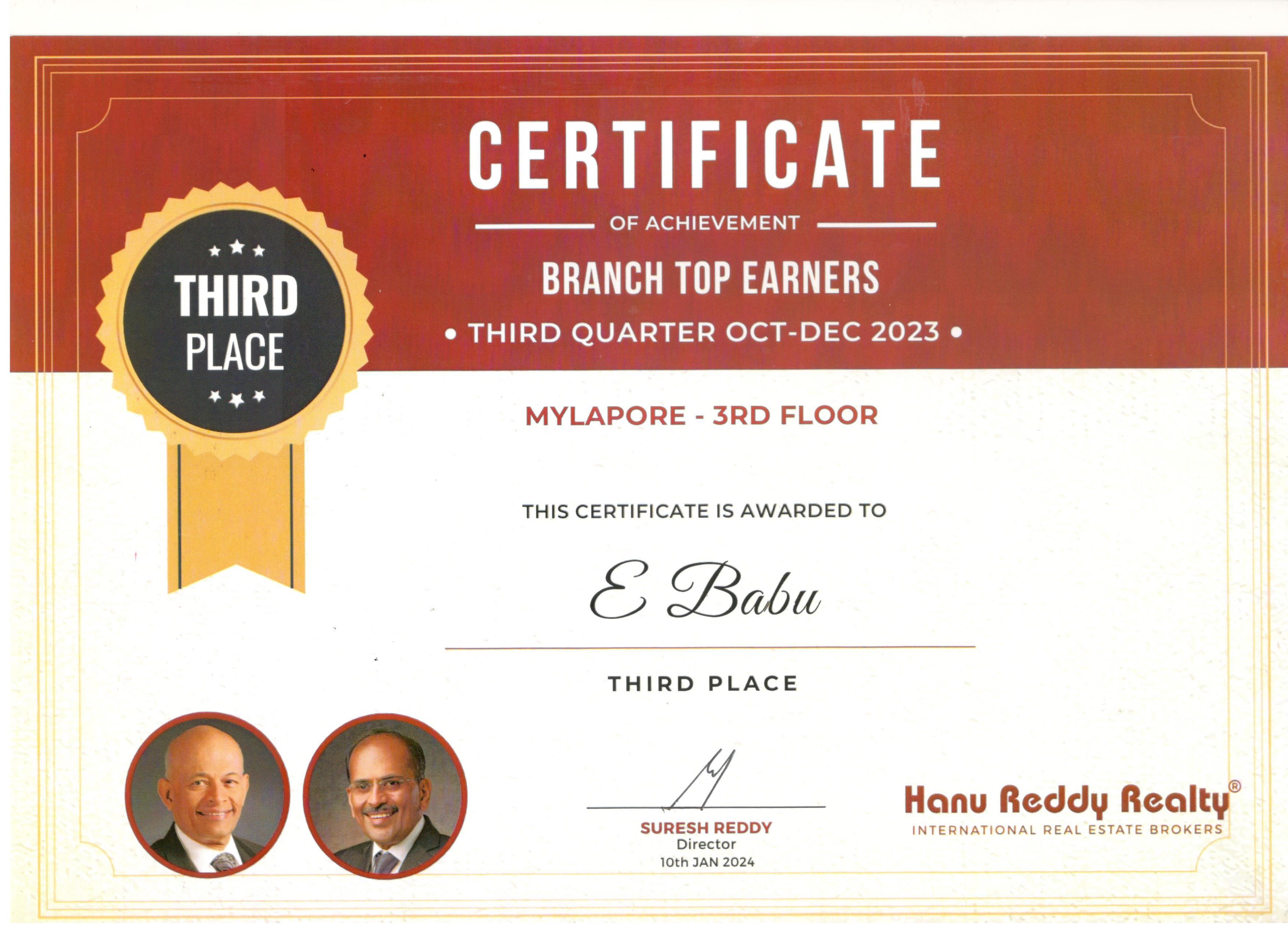 Certificates