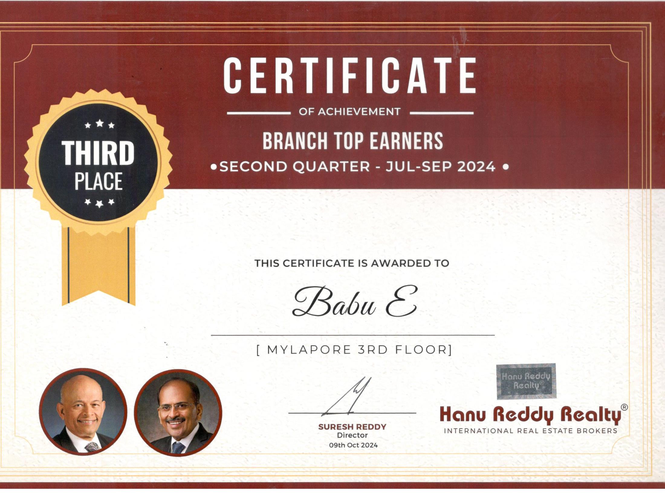 Certificates