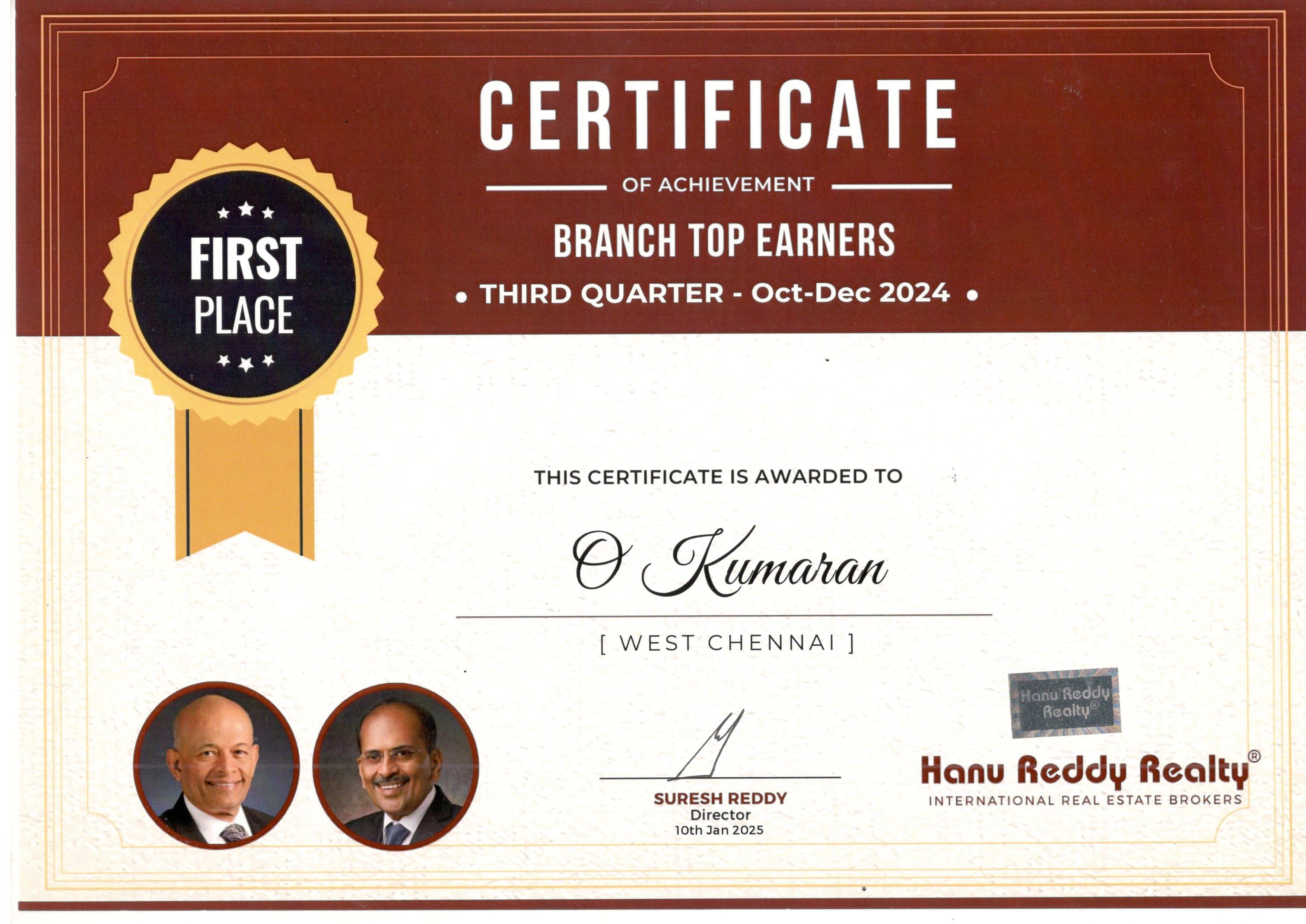 Certificates