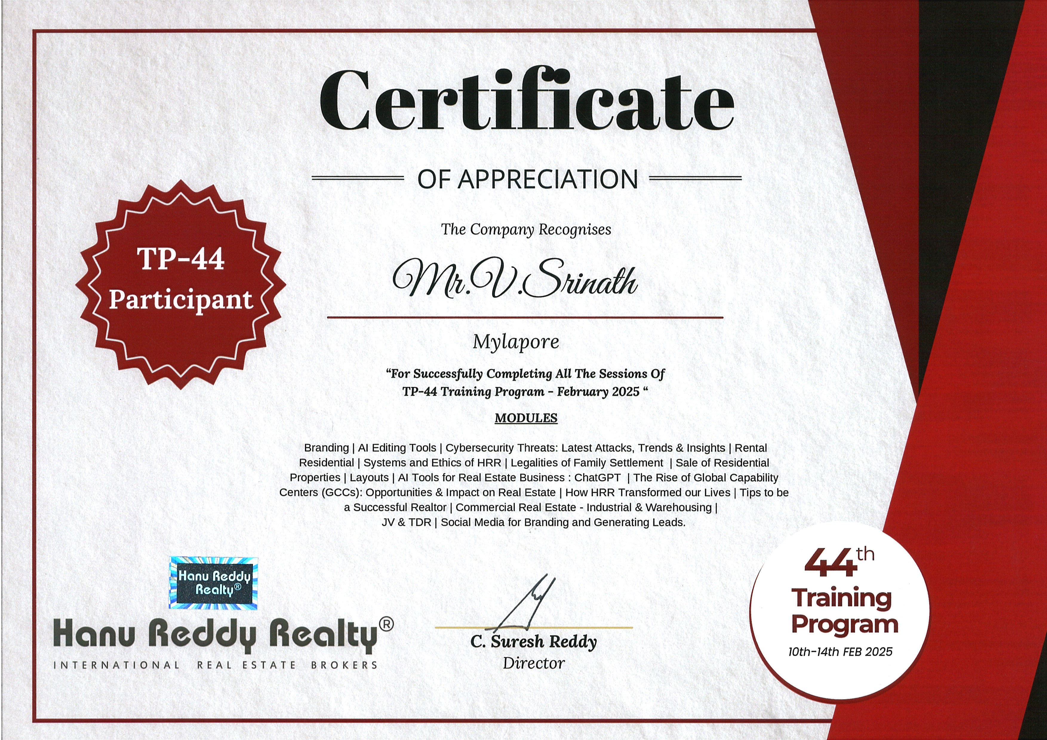 Certificates