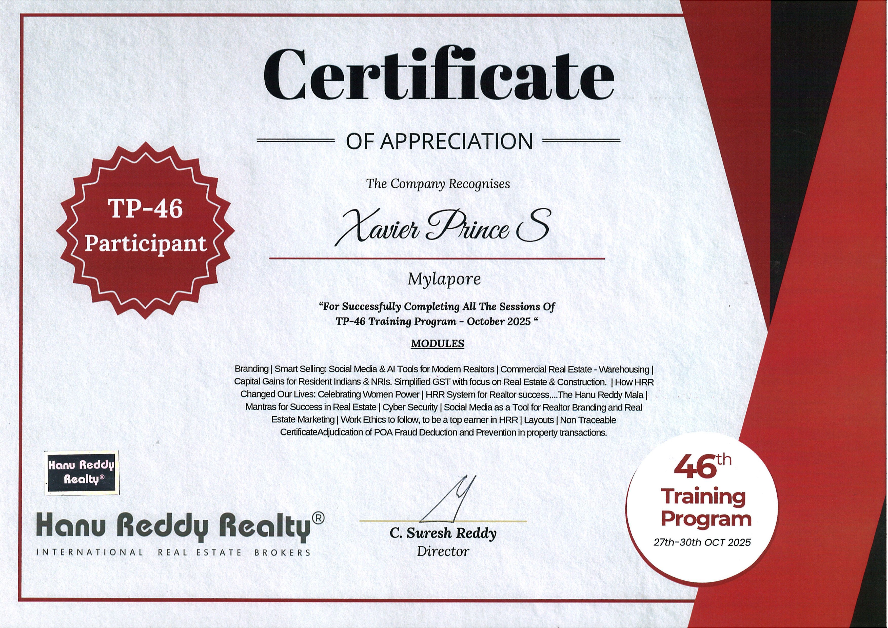 Certificates